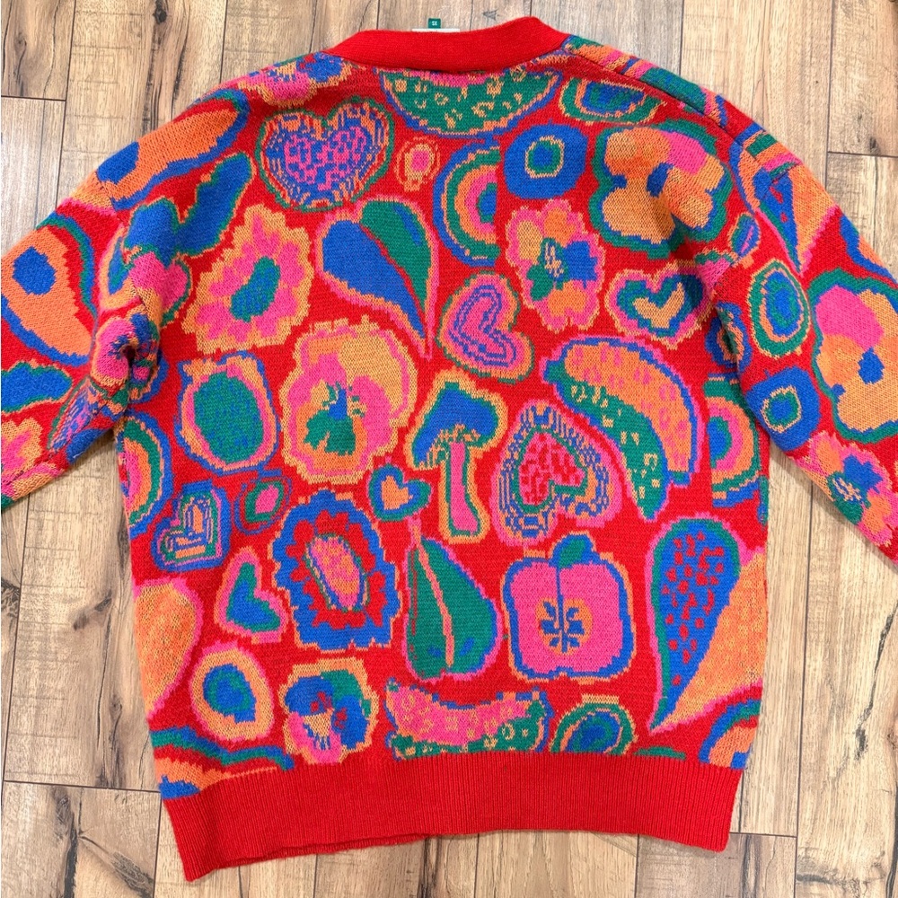 Farm Rio Red Heart Pattern Cardigan - Picture 2 of 4